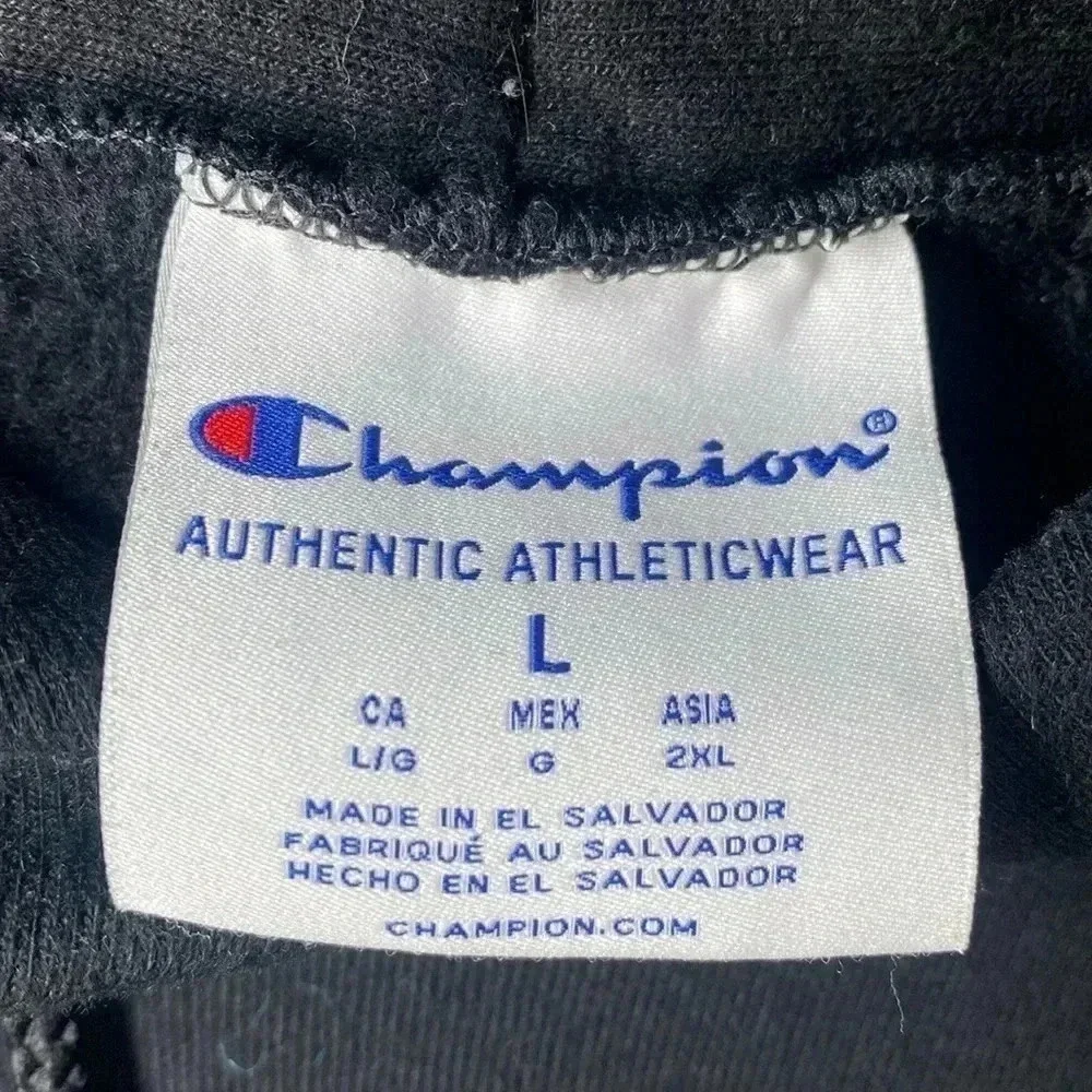 Champion Pullover Hoodie Black Large